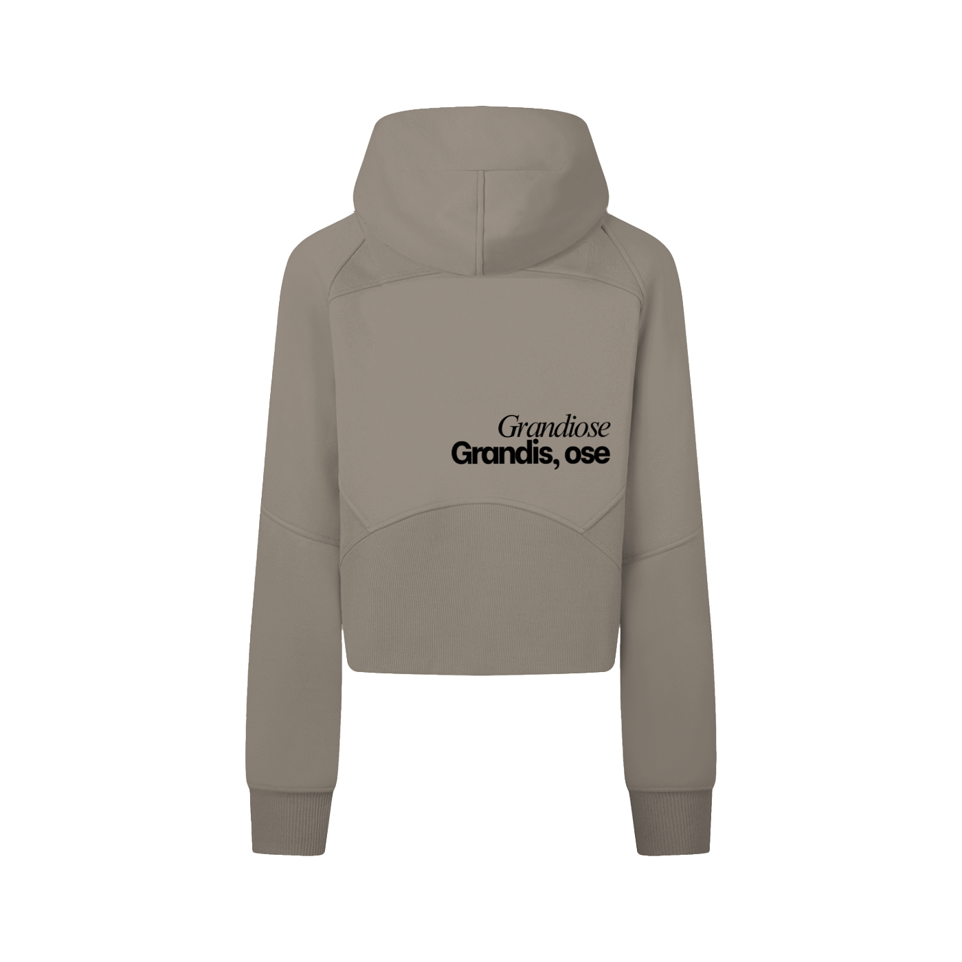 Hoodie crop zippé ajusté