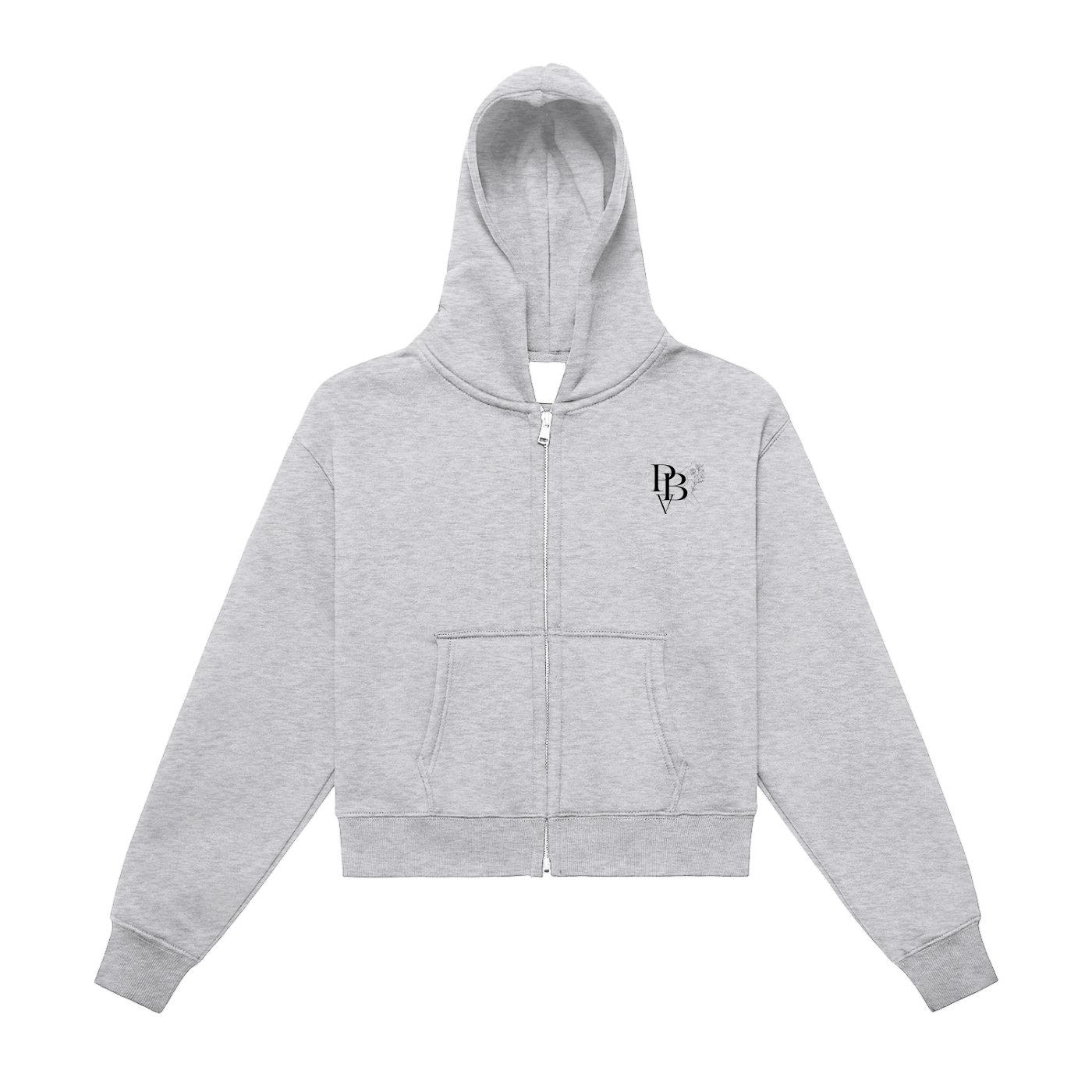 Hoodie zippé crop
