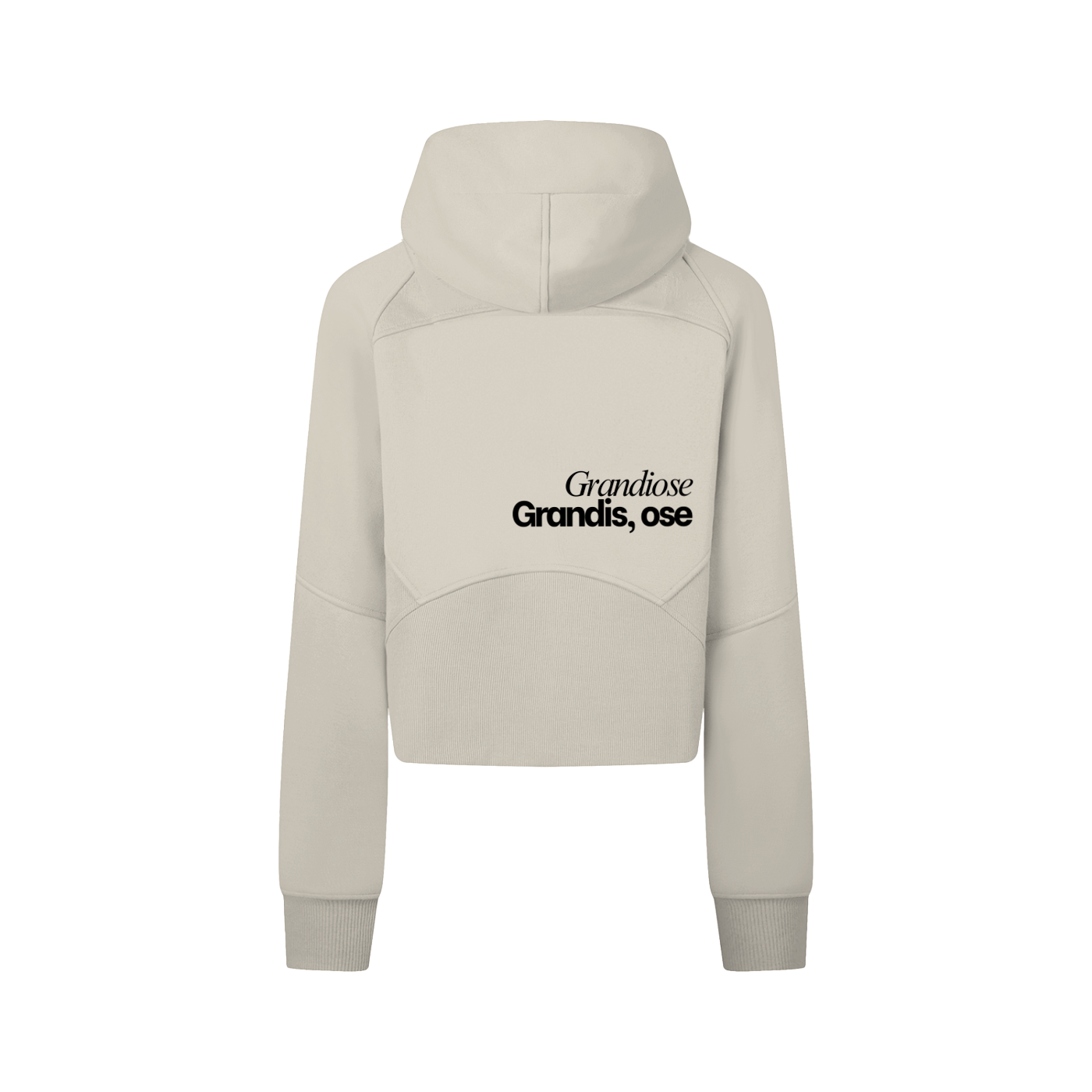 Hoodie crop zippé ajusté