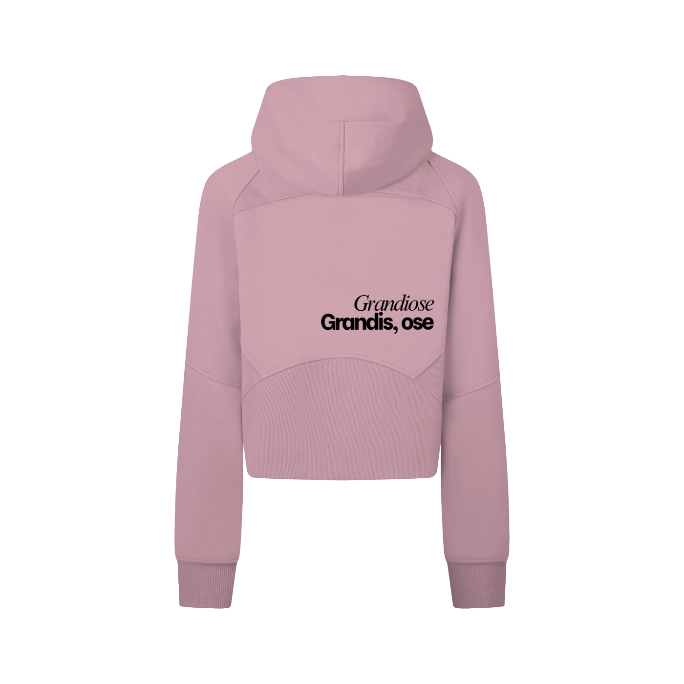 Hoodie crop zippé ajusté