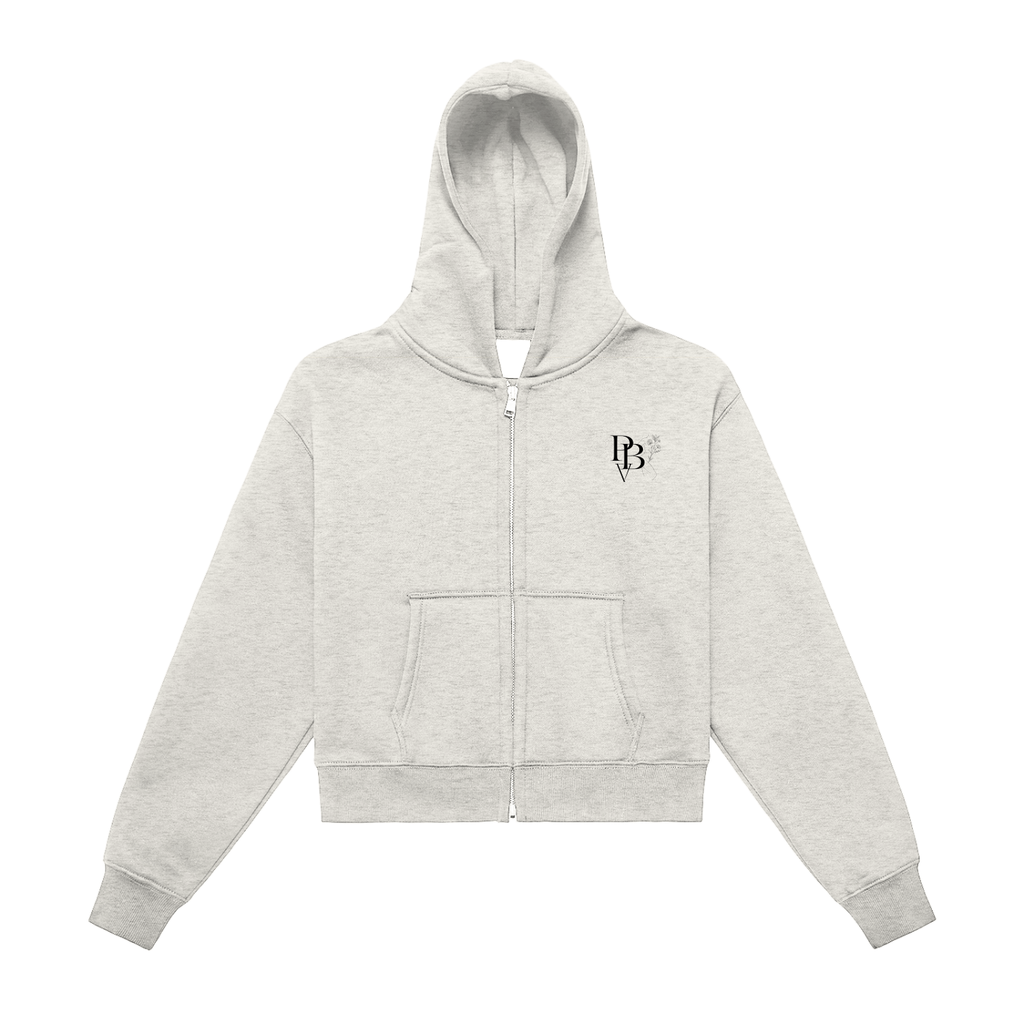 Hoodie zippé crop